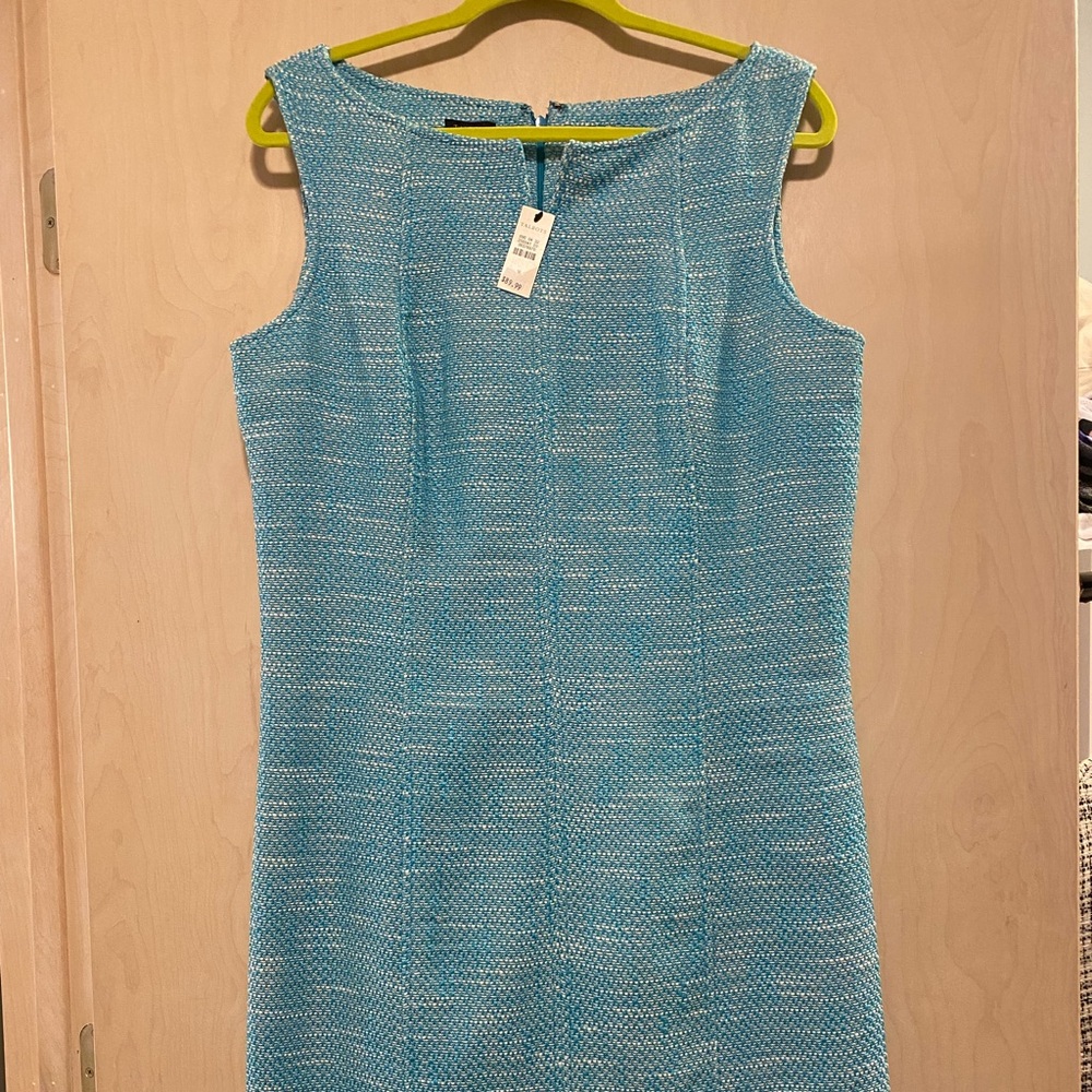 Talbots turquoise tweed dress